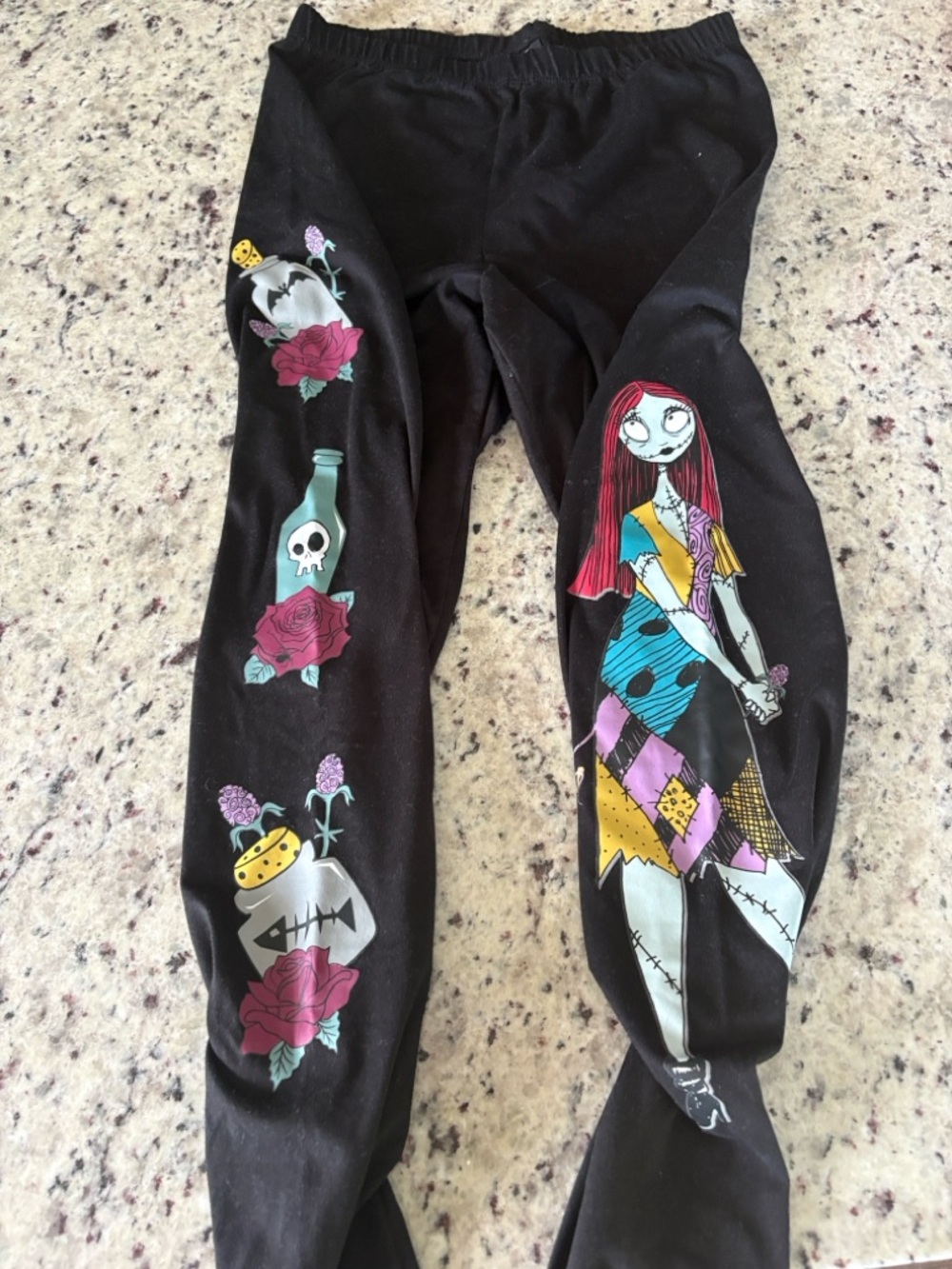 Women’s Black Sally nightmare before Christmas Print Leggings
